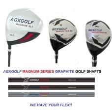 MEN'S LEFT HAND AGXGOLF 460cc DRIVER + 5 WOOD + HYBRID. SELECT YOUR FLEX + COVERS